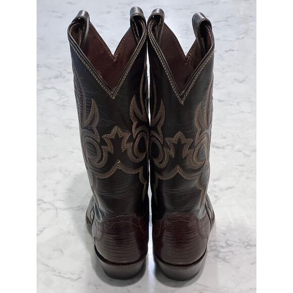 Justin Boots Dark Brown Ankle Boots - Picture 4 of 11